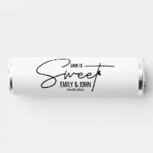 Elegant Love Is Sweet calligraphy Heart