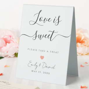 Elegant Love is Sweet Wedding Favor Table Sign