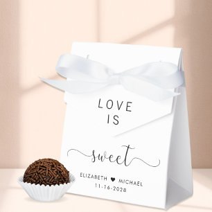 Elegant Love Is Sweet Wedding Favour Box