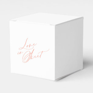 Elegant "Love is Sweet" Wedding Favour Boxes