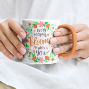 ELEGANT LOVE QUOTE FLORAL CUSTOMIZED MUG