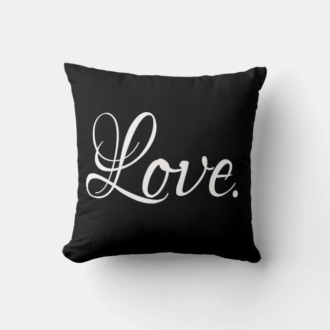 elegant LOVE. script Cushion (Front)