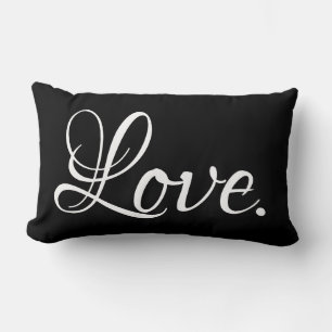 elegant LOVE. script Lumbar Cushion