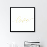 Elegant LOVE SCRIPT Real Gold Foil Prints<br><div class="desc">Elegant LOVE SCRIPT Real Gold Foil Prints</div>