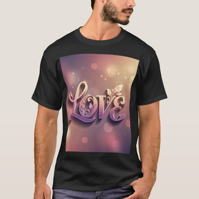 Elegant 'LOVE' Script T-Shirt Design (Front)