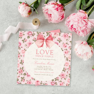 Elegant Love Shack Fiance Party Bridal Shower Invitation