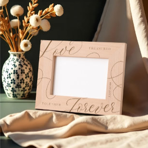 Elegant Love Treasured Together Forever Wedding Etched Frames