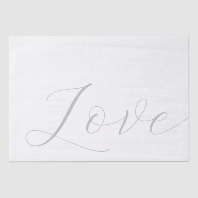 Elegant Love Wedding Tissue Paper (Front)