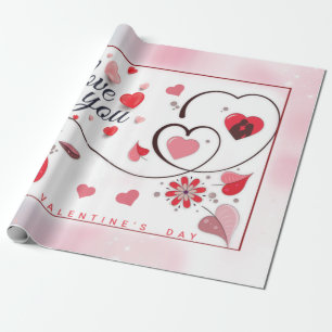Elegant Love You For Valentine's Day Wrapping Paper