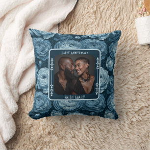 Elegant Lovebird 50Th Wedding Anniversary Cushion