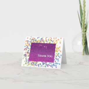 Elegant Lovebirds Cassis Purple Wedding Thank You