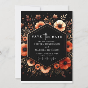 Elegant Lovely Terracotta Wedding Save The Date