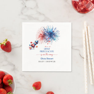 Elegant Lttle firecracker 4th July Baby Shower Napkin