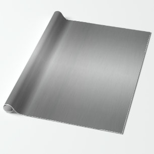 Elegant Luxe Metallic Silver Grey Wrapping Paper