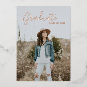 Elegant Luxe Photo Rose Gold Graduate