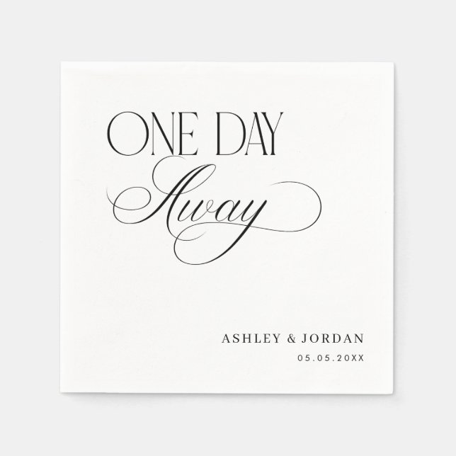 Elegant Luxe Script Rehearsal Dinner Party Napkin (Front)