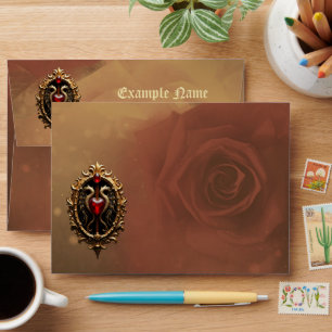 Elegant luxurious heart emblem.  envelope