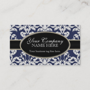 Elegant Luxurious Modern Damask Swirl Floral Style Business Card