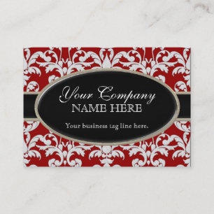 Elegant Luxurious Modern Damask Swirl Floral Style Business Card