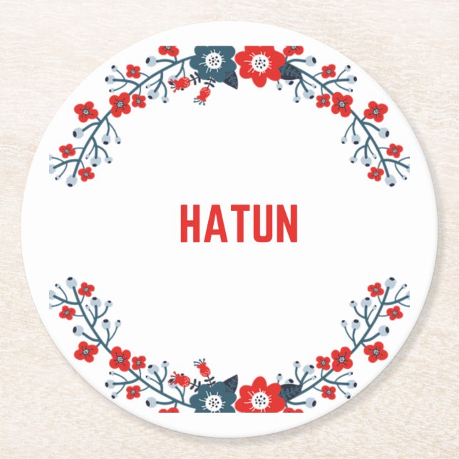 Elegant Luxurious Paper Coasters (Front)