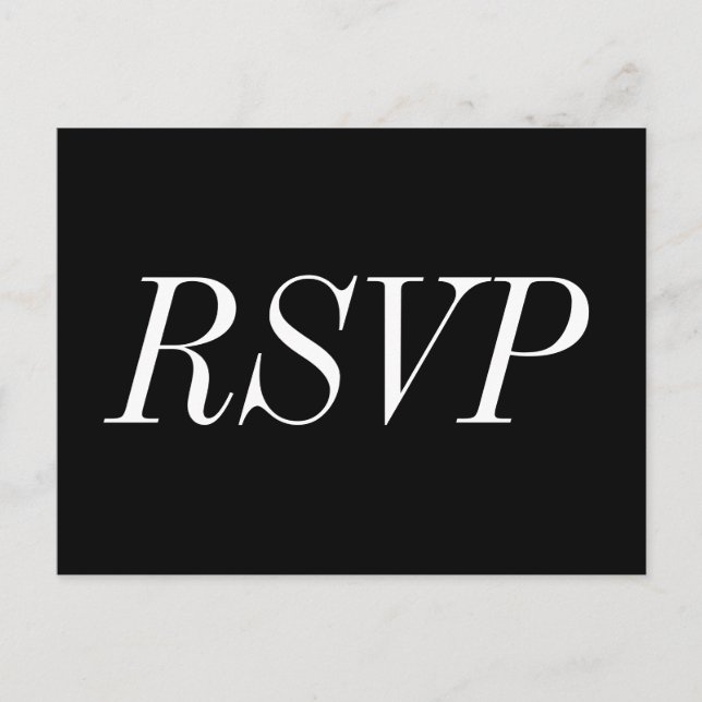 Elegant & Luxurious "RSVP" Postcard (Front)