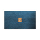 Elegant luxury blue leather copper gold monogram