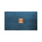Elegant luxury blue leather copper gold monogram
