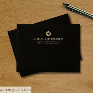 Elegant Luxury Business Logo Note Card Envelope