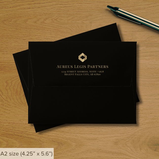 Elegant Luxury Business Logo Note Card Envelope (Creator Uploaded)
