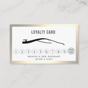 Elegant luxury car outline logo loyalty card