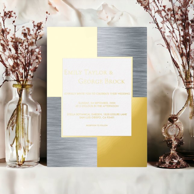 Elegant Luxury Chic Modern Wedding Silver And Gold (Creator Uploaded)