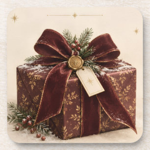 Elegant Luxury Christmas ,Beautiful Gift Box Style Coaster