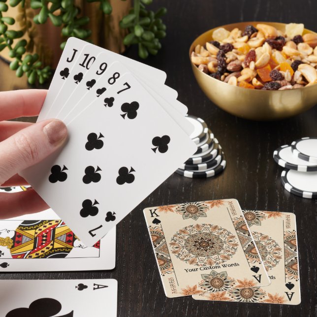 Elegant Luxury Custom Text  Playing Cards (In Situ)