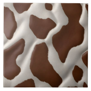 Elegant Luxury Faux Cow Leather Trendy Collection Ceramic Tile