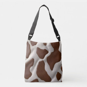 Elegant Luxury Faux Cow Leather Trendy Collection Crossbody Bag