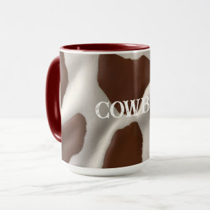 Elegant Luxury Faux Cow Leather Trendy Collection Mug