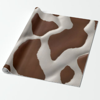 Elegant Luxury Faux Cow Leather Trendy Collection Wrapping Paper