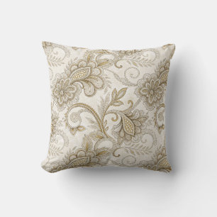 Elegant Luxury Floral Paisley Design Pattern Art Cushion
