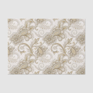Elegant Luxury Floral Paisley Design Pattern Art Tissue Paper