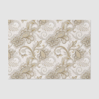 Elegant Luxury Floral Paisley Design Pattern Art Tissue Paper