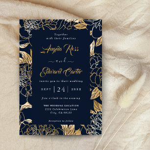 Elegant Luxury Gold Florals Wedding 
