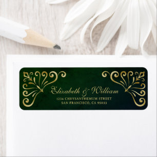 Elegant Luxury Gold Frame return Address Label
