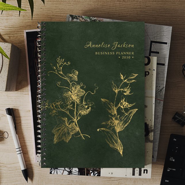 Elegant luxury gold green business professional planner (Creator Uploaded)