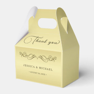 Elegant Luxury Gold Ornate wedding Favour Box