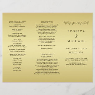 Elegant Luxury Gold Ornate wedding Flyer