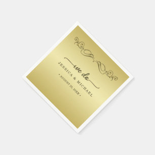 Elegant Luxury Gold Ornate wedding Napkin