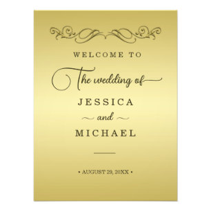Elegant Luxury Gold Ornate wedding Photo Print
