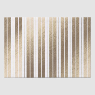 Elegant Luxury Gold White Striped Christmas  Tissue Paper