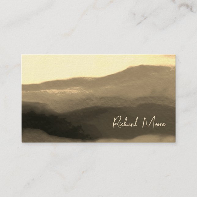 Elegant luxury golden grunge abstract signature business card (Front)