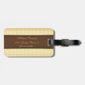 Elegant Luxury in Gold and Brown Luggage Tag (Back Horizontal)